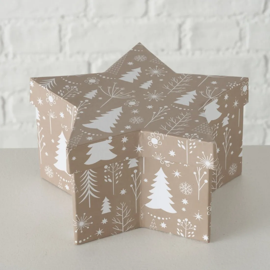 Vianočná kartónová krabica hviezda set 3ks