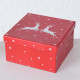 Vánoční kartonové dárkové krabice motiv Vánoční Sob - set 4ks
