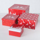 Vianočné kartónové darčekové  krabice motív Vianočný Sob - set 4ks