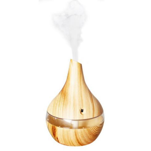 Ultrasonický USB aromatický zvlhčovač vzduchu 300ml - svetlo hnedý