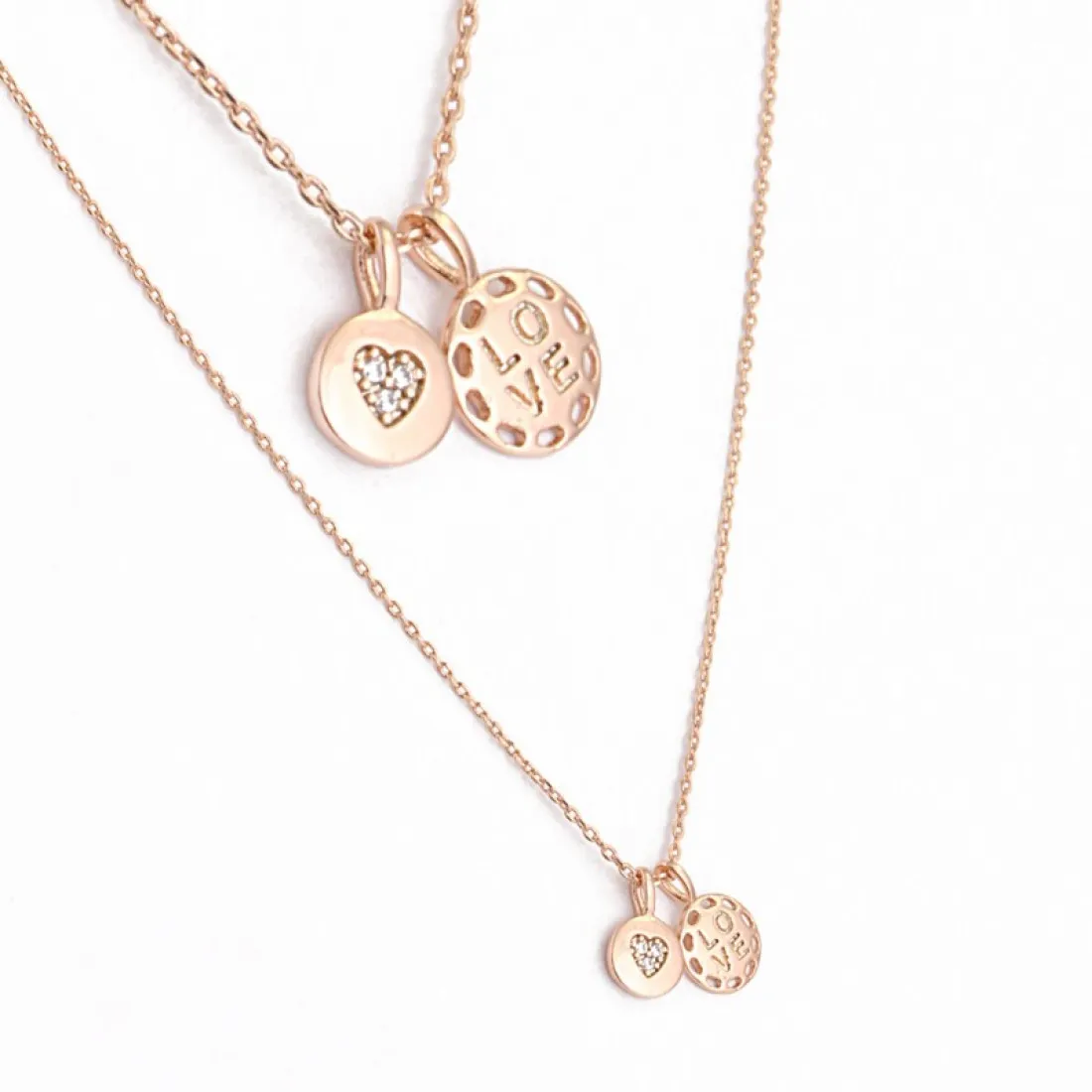 Náhrdelník z nehrdzavejúcej ocele LOVE, pozlátený