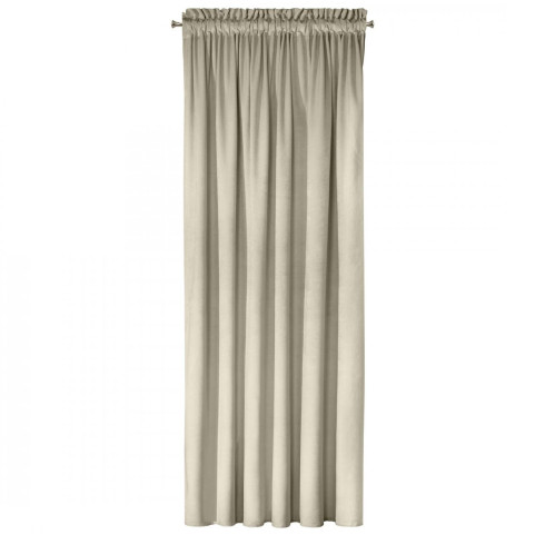 Dizajnový záves Rosa z jemného zamatu - 135x300 cm - bežový uchytenie riasiaca páska