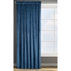 Rosa dizájnfüggöny finom bársonyból - 135 x 300 cm - kék, ráncoló szalagos rögzítés