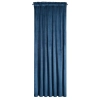 Rosa dizájnfüggöny finom bársonyból - 135 x 300 cm - kék, ráncoló szalagos rögzítés