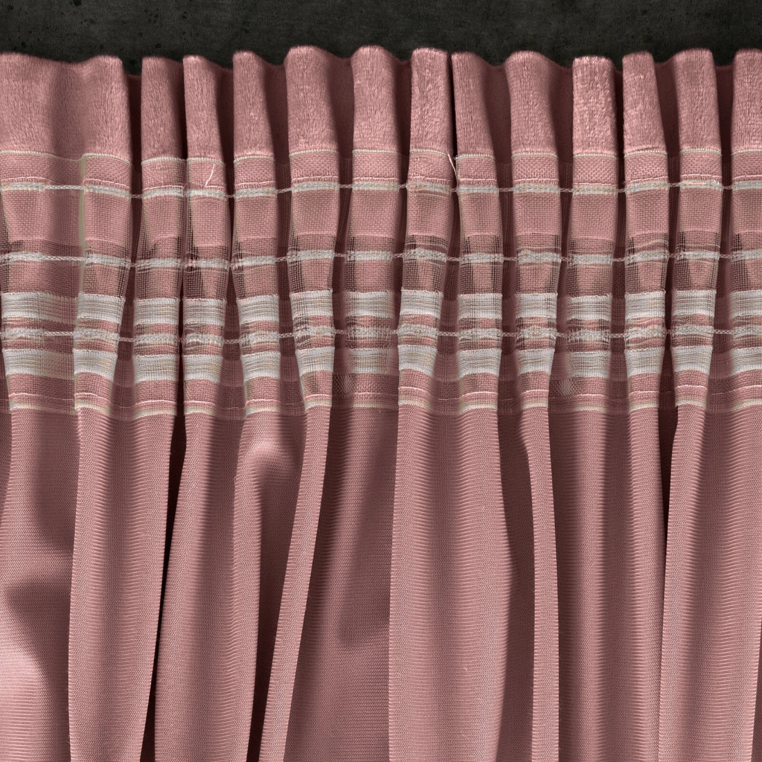 Dizajnový záves Rosa z jemného zamatu - 135x300 cm - tmavo ružový uchytenie riasiaca páska