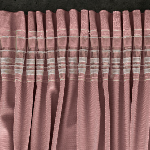 Dizajnový záves Rosa z jemného zamatu - 135x300 cm - tmavo ružový uchytenie riasiaca páska