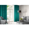 Dizajnový záves Rosa z jemného zamatu - 135x300 cm - tmavo tyrkysový uchytenie riasiaca páska