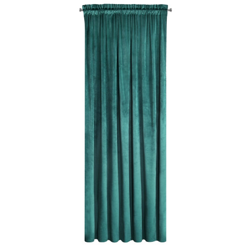 Dizajnový záves Rosa z jemného zamatu - 135x300 cm - tmavo tyrkysový uchytenie riasiaca páska