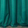 Dizajnový záves Rosa z jemného zamatu - 135x300 cm - tmavo tyrkysový uchytenie riasiaca páska