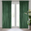 Dizajnový záves Rosa z jemného zamatu - 135x300 cm - zelený uchytenie riasiaca páska