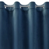 Rosa dizájnfüggöny finom bársonyból - 140 x 250 cm - kék, dekoratív gyűrűs rögzítéssel
