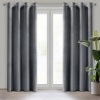 Dizajnový záves Rosa z jemného zamatu - 140x250 cm - šedý uchytenie dekoračné kolieska