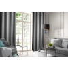 Dizajnový záves Rosa z jemného zamatu - 140x250 cm - šedý uchytenie dekoračné kolieska