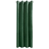 Rosa dizájnfüggöny finom bársonyból - 140 x 250 cm - zöld, rögzítés: dekoratív karikák