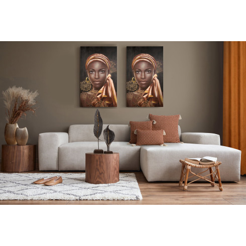 Marocké bavlněné povlak na polštář Terra s třásněmi 60x60 cm