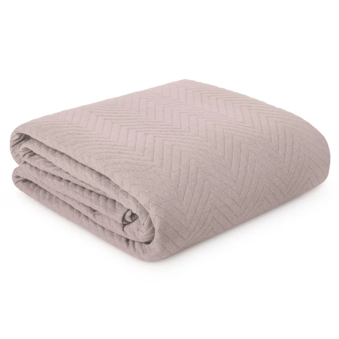 Prémiový prešívaný ľanový prehoz z tkaniny so štruktúrou ľanu - púdrovo ružový 200x220 cm 