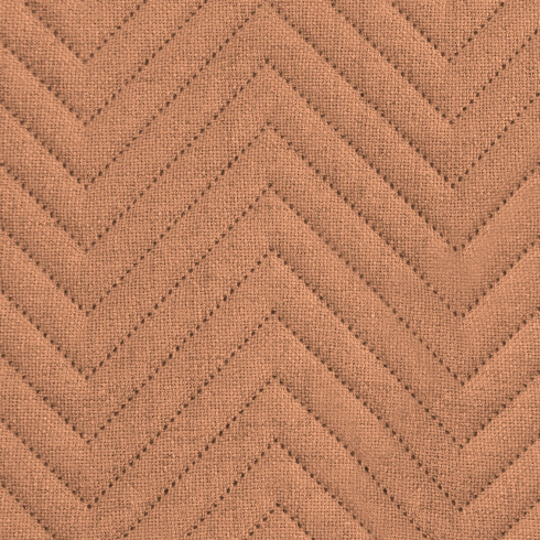 Prémiový prešívaný ľanový prehoz z tkaniny so štruktúrou ľanu - tehlový 200x220 cm 