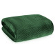 Prémiový prešívaný prehoz Sofia z jemného a matného zamatu - zelený 200x220 cm 