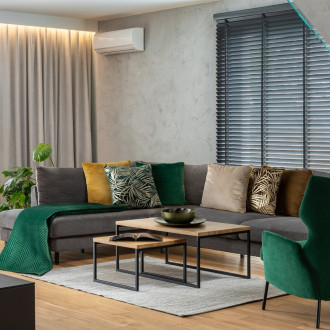 Prémiový prešívaný prehoz Sofia z jemného a matného zamatu - zelený 200x220 cm 