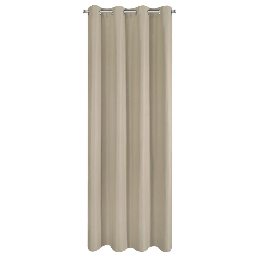 Záves Adari z hladkej matnej látky 140x250 cm - béžový, uchytenie dekoračné kolieska