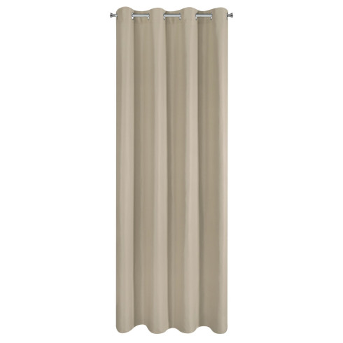 Záves Adari z hladkej matnej látky 140x250 cm - béžový, uchytenie dekoračné kolieska