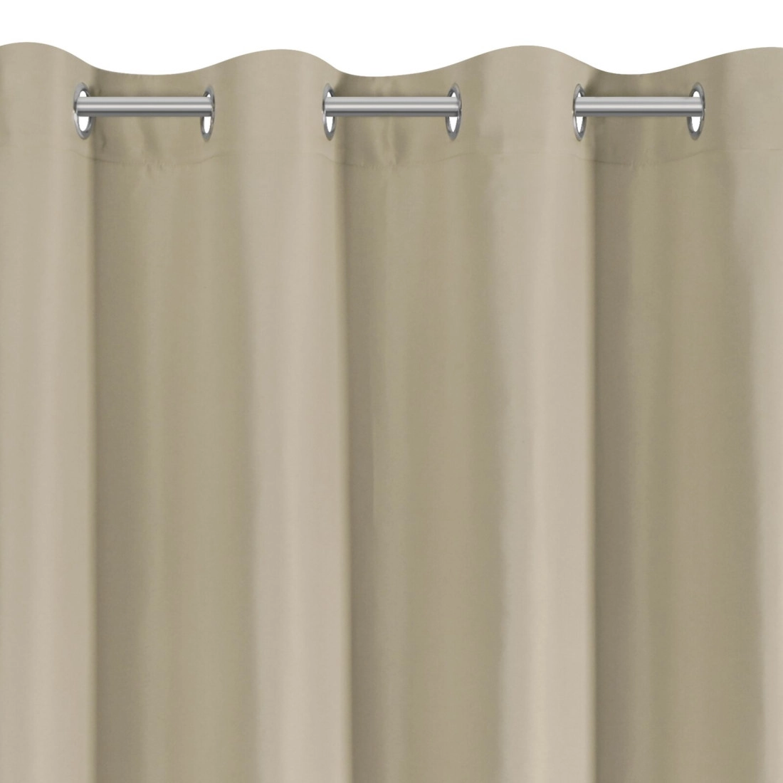 Záves Adari z hladkej matnej látky 140x250 cm - béžový, uchytenie dekoračné kolieska