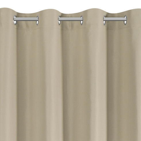 Záves Adari z hladkej matnej látky 140x250 cm - béžový, uchytenie dekoračné kolieska