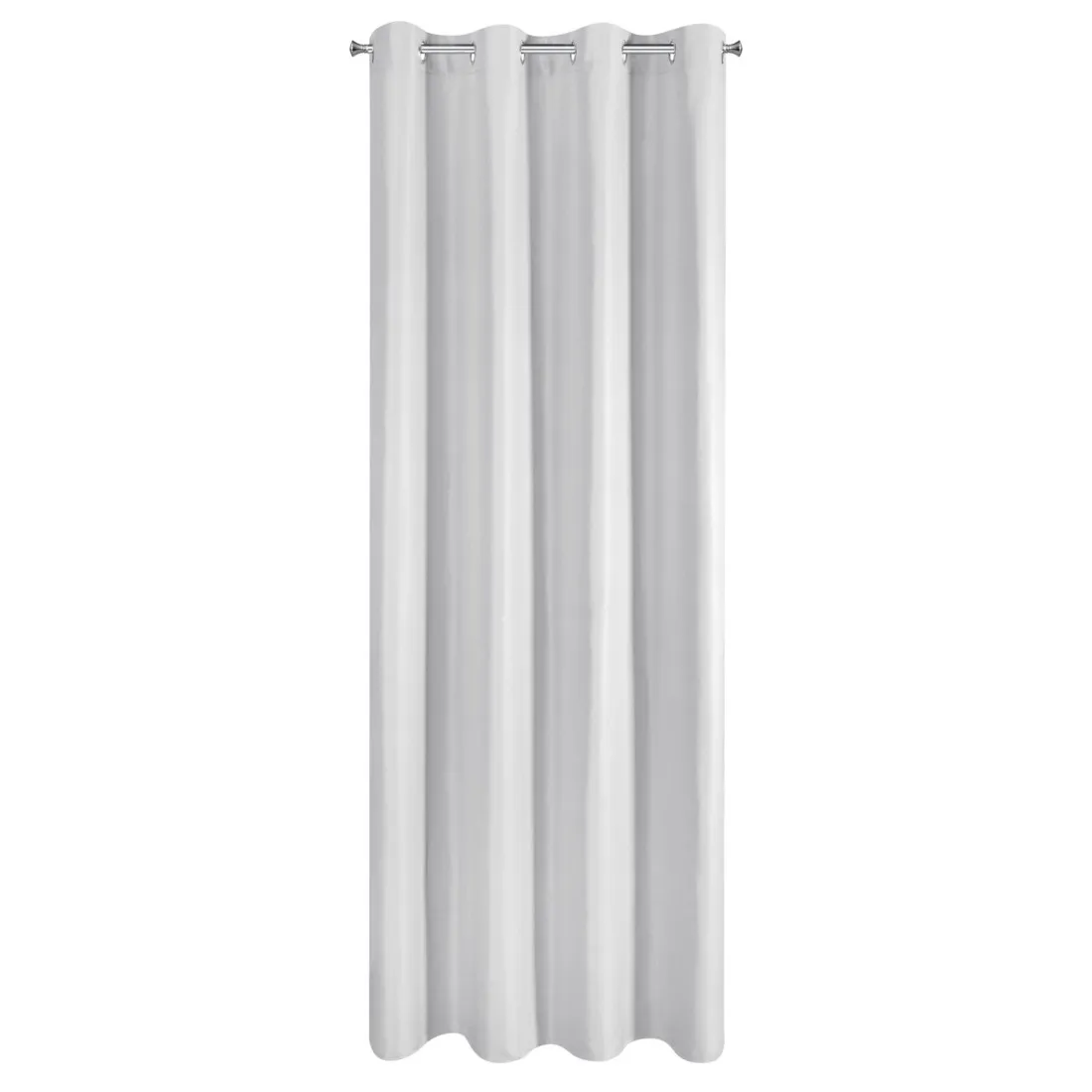 Záves Adari z hladkej matnej látky 140x250 cm - biely, uchytenie dekoračné kolieska