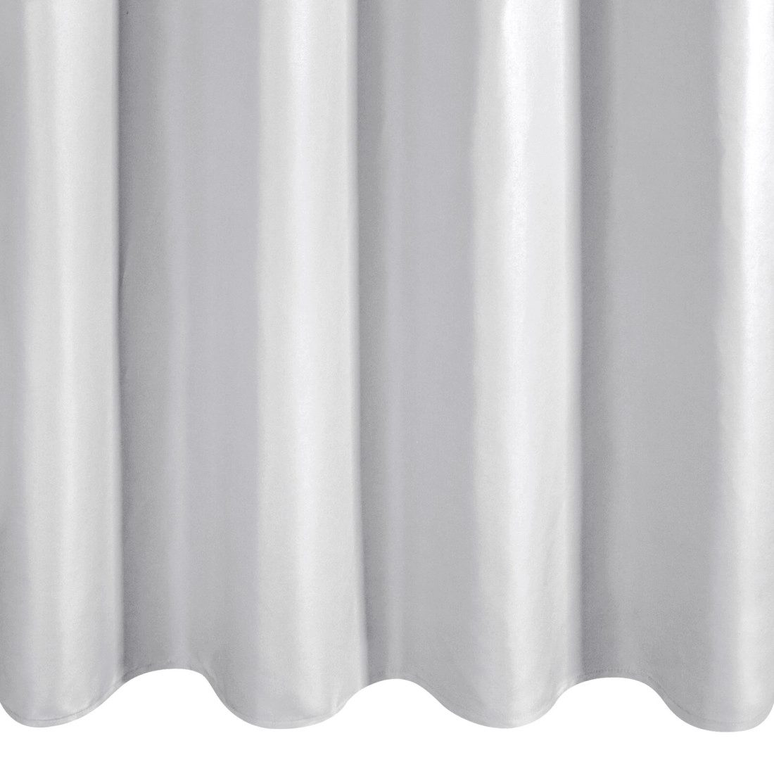 Záves Adari z hladkej matnej látky 140x250 cm - biely, uchytenie dekoračné kolieska