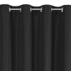 Závěs Adari z hladké matné látky 140x250 cm - černý, uchycení dekorační kroužky