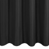 Závěs Adari z hladké matné látky 140x250 cm - černý, uchycení dekorační kroužky