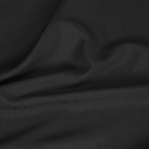 Závěs Adari z hladké matné látky 140x250 cm - černý, uchycení dekorační kroužky