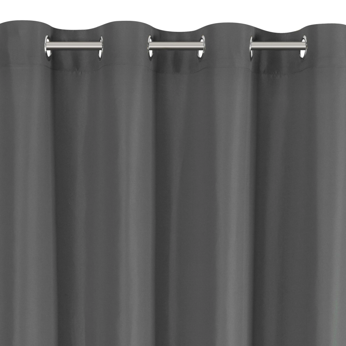 Záves Adari z hladkej matnej látky 140x250 cm - šedý, uchytenie dekoračné kolieska