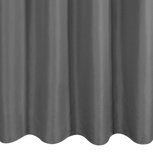 Záves Adari z hladké matné látky 140x250 cm - šedý, uchycení dekorační kroužky