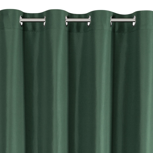 Záves Adari z hladkej matnej látky 140x250 cm - zelený, uchytenie dekoračné kolieska