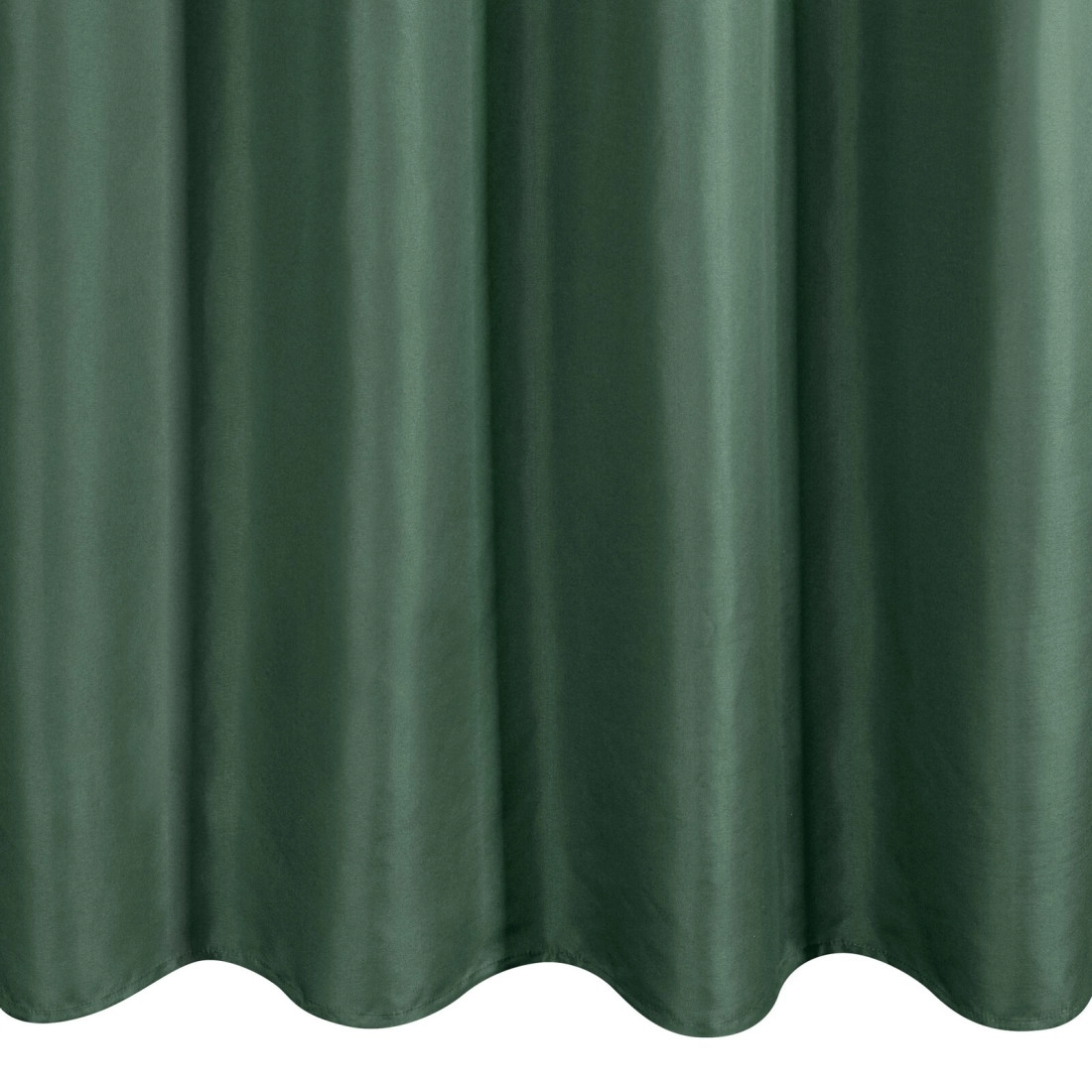 Záves Adari z hladkej matnej látky 140x250 cm - zelený, uchytenie dekoračné kolieska