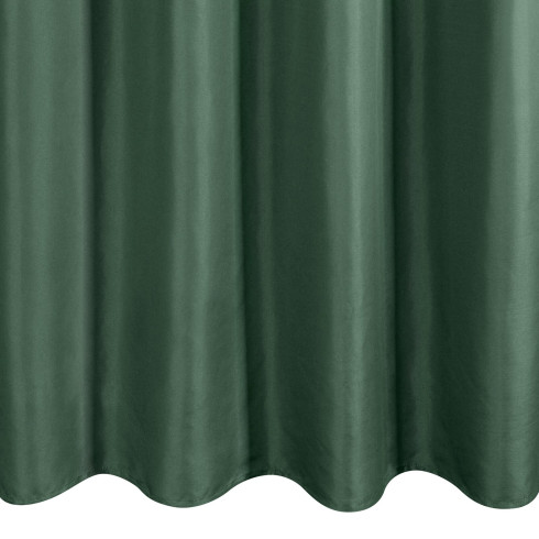 Záves Adari z hladkej matnej látky 140x250 cm - zelený, uchytenie dekoračné kolieska