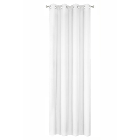 Závěs Rita z hladké látky 140x250 cm - bílý, uchycení dekorativní kroužky Závěs Rita z hladké látky 140x250 cm - bílý, uchycení dekorativní kroužky