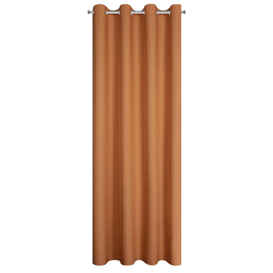 Záves Rita z hladkej látky 140x250 cm - červená hliníková, uchytenie dekoračné kolieska