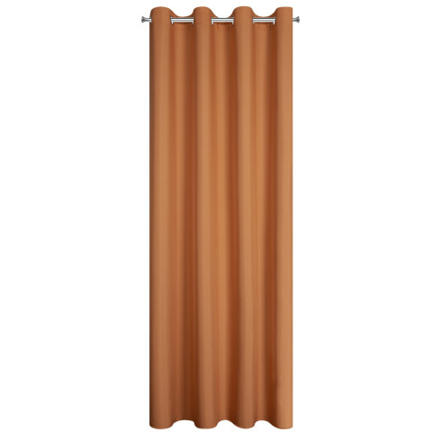 Závěs Rita z hladké látky 140x250 cm - červená hliníková, uchycení dekorační kroužky Závěs Rita z hladké látky 140x250 cm - červená hliníková, uchycení dekorační kroužky
