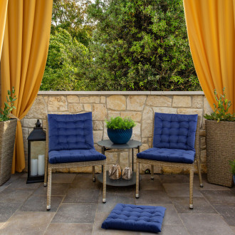 Záves Rita z hladkej látky 140x250 cm - horčicový, uchytenie dekoračné kolieska