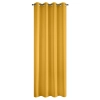 Rita függöny sima anyagból, 140 x 250 cm - mustársárga, rögzítés: dekoratív karikák
