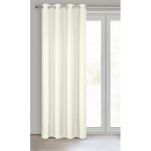 Záves Rita z hladkej látky 140x250 cm - krémový, uchytenie dekoračné kolieska Záves Rita z hladkej látky 140x250 cm - krémový, uchytenie dekoračné kolieska