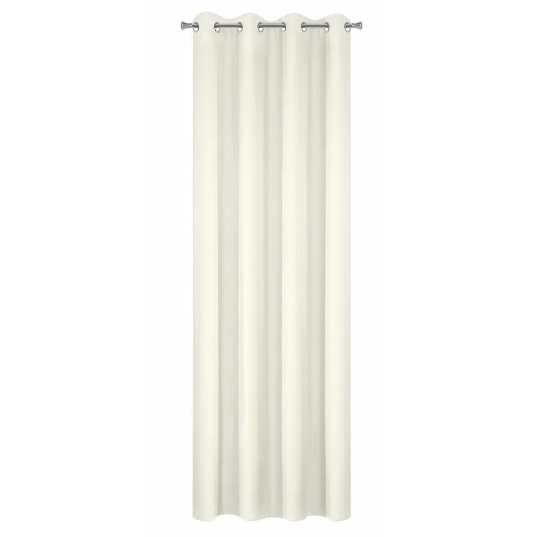 Rita függöny sima anyagból, 140 x 250 cm - krémszínű, dekoratív karikás rögzítés