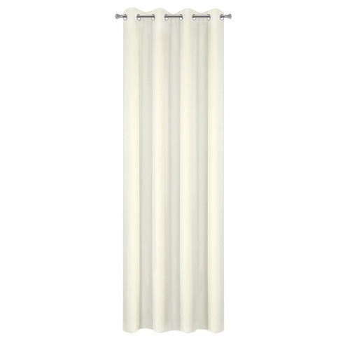 Závěs Rita z hladké látky 140x250 cm - krémový, uchycení dekorační kroužky Závěs Rita z hladké látky 140x250 cm - krémový, uchycení dekorační kroužky