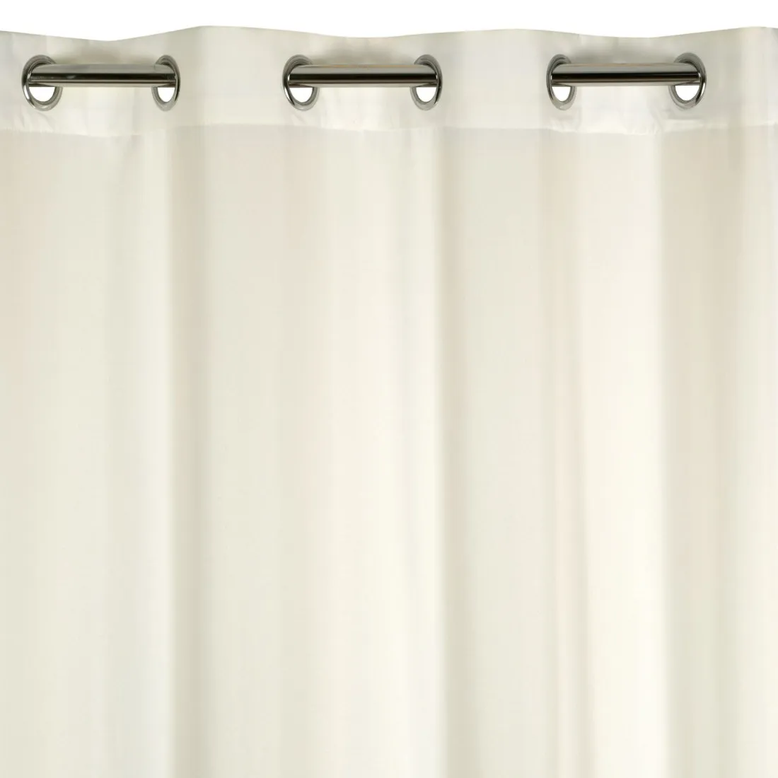 Rita függöny sima anyagból, 140 x 250 cm - krémszínű, dekoratív karikás rögzítés
