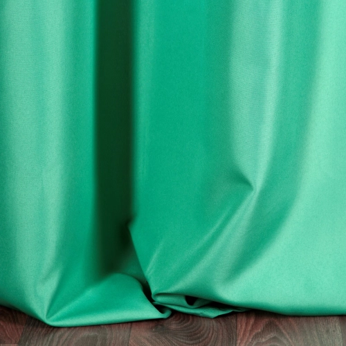 Záves Rita z hladkej látky 140x250 cm - mätový, uchytenie dekoračné kolieska