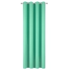 Rita függöny sima anyagból 140 x 250 cm - mentazöld, dekoratív karikás rögzítéssel