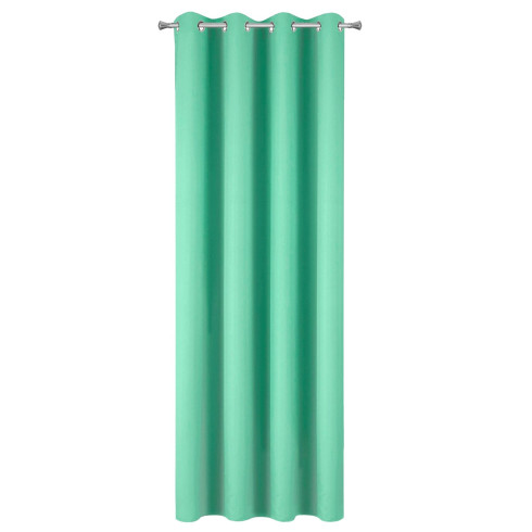 Záves Rita z hladkej látky 140x250 cm - mätový, uchytenie dekoračné kolieska Záves Rita z hladkej látky 140x250 cm - mätový, uchytenie dekoračné kolieska