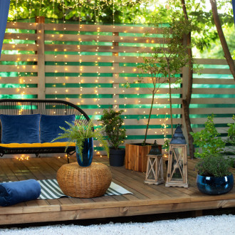 Záves Rita z hladkej látky 140x250 cm - námornícka modrá, uchytenie dekoračné kolieska